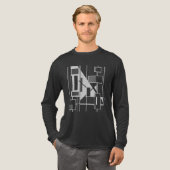 Grey Charcoal Geometric MCM-geïnspireerde Abstract Tri-Blend Shirt (Voorkant)