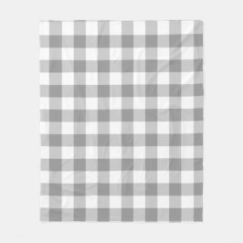 Grey Checkered Square Seamless Pattern Fleece Deken