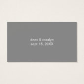 Grey cheer bubble bruiloft aangepaste bar drink ti visitekaartje (Achterkant)