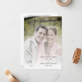 Grey Cherished Fancy Memories Couple's Funeral  Notitiekaartje (Voorkant / Achterkant in situ)