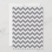 Grey Chevron Baby shower met Panda Kaart (Achterkant)