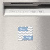 Grey Chevron Clean - Dirty Dishwasher Magnets Magneet (Insitu (Vaatwasser))