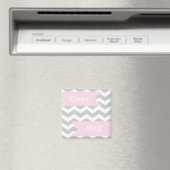Grey Chevron Clean - Dirty Dishwasher Magnets Magneet (Insitu (Vaatwasser))