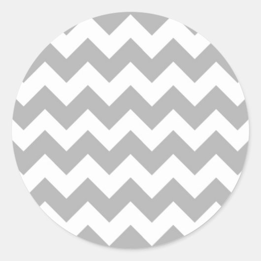 Grey Chevron Logo Ronde Sticker (Voorkant)