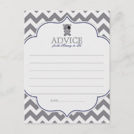 Grey Chevron met Panda Advice voor de moeder Advieskaart