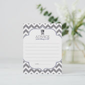 Grey Chevron met Panda Advice voor de moeder Advieskaart (Staand voorkant)
