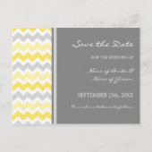 Grey Chevron Save the Date Wedding Briefkaarten (Voorkant)