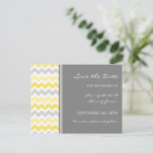 Grey Chevron Save the Date Wedding Briefkaarten (Staand voorkant)