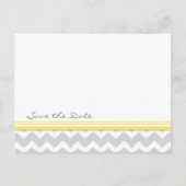 Grey Chevron Save the Date Wedding Briefkaarten (Achterkant)