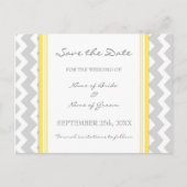 Grey Chevron Save the Date Wedding Briefkaarten (Voorkant)
