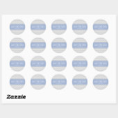 Grey Chevron Sla de datum op Aangepaste Stickers (Vel)