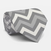 Grey Chevron Stropdas (Opgerold)