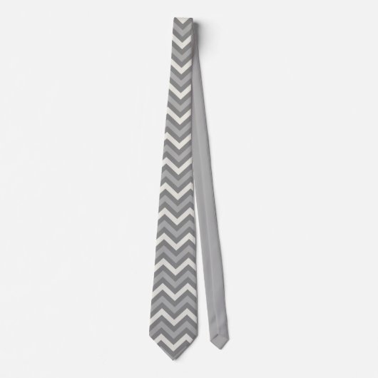 Grey Chevron Stropdas (Voorkant)