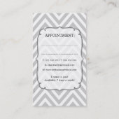 Grey Chevron Yoga Instructor Kaart Afsprakenkaartje (Achterkant)