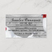 Grey Chicken Hen Rustiek Biologisch Ei Boerderij Visitekaartje (Achterkant)