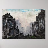 Grey City Abstract Print, Value Poster Paper  (Voorkant)