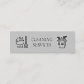 Grey Cleaning Services Company Mini Visitekaartje (Voorkant)