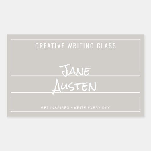 Grey College Compositie Notitieboek Label (Voorkant)