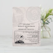 Grey Colorado Passport Wedding Kaart (Staand voorkant)