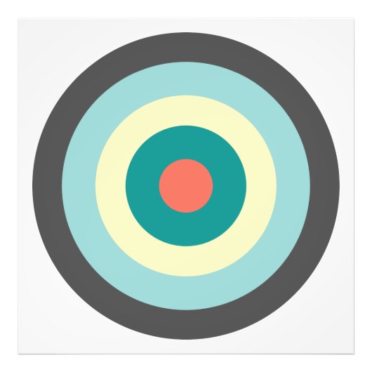 Grey Combination Bullseye van Shirley Taylor Foto Afdruk (Voorkant)