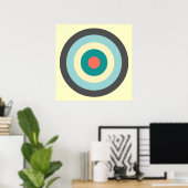 Grey Combination Bullseye van Shirley Taylor Poster (Thuiskantoor)