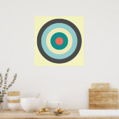 Grey Combination Bullseye van Shirley Taylor Poster (Keuken)