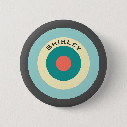 Grey Combination Bullseye van Shirley Taylor Ronde Button 5,7 Cm (Voorkant)