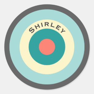 Grey Combination Bullseye van Shirley Taylor Ronde Sticker
