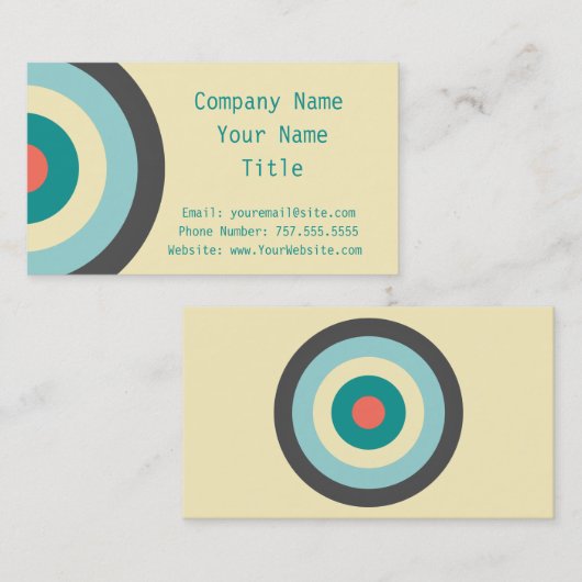 Grey Combination Bullseye van Shirley Taylor Visitekaartje (Voorkant / Achterkant)