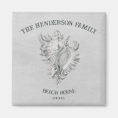 Grey Conch Shell Magnet (Voorkant)