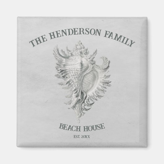 Grey Conch Shell Magnet (Voorkant)