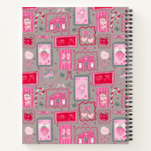 Grey Coquette aesthetic girly whimsical pattern  Notitieboek (Achterkant)