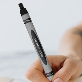 Grey Crayon Teacher Zwarte Inkt Pen
