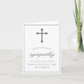 Grey Cross Elegant condoleert sympathie Kaart (Voorkant)