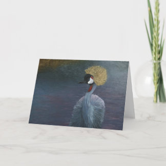 Grey Crowned Crane Greeting Card Kaart