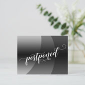 Grey Curves uitgestelde bruiloft aankondiging Briefkaart (Staand voorkant)