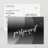 Grey Curves uitgestelde bruiloft aankondiging Briefkaart (Voorkant / Achterkant)