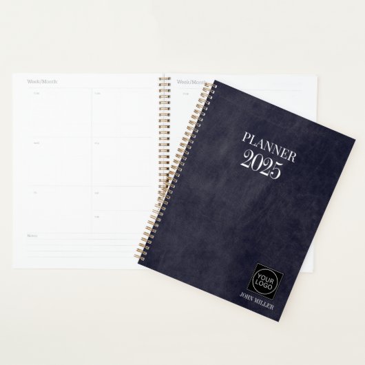 Grey Custom 2025 Bedrijf Logo Simple Kantoor Planner (Display)