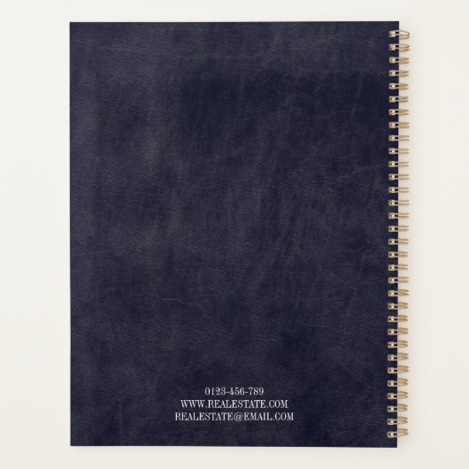 Grey Custom 2025 Bedrijf Logo Simple Kantoor Planner (Achterkant)