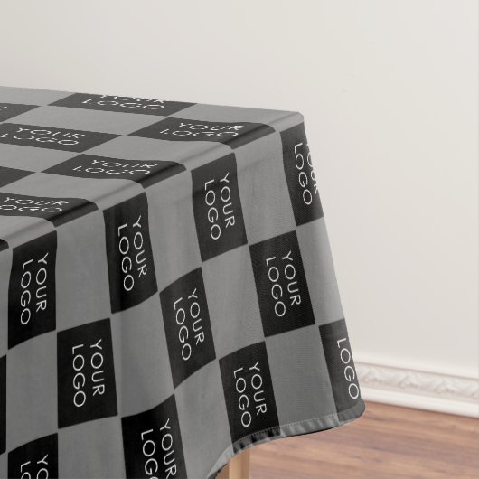 Grey Custom Logo Business Company Tafelkleed (Voorbeeld)