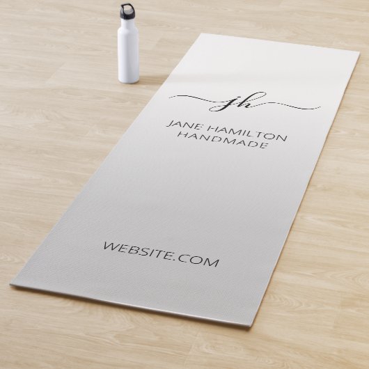 Grey Custom Logo Promotional Business Yogamat (In situ)