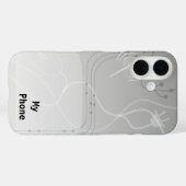 Grey Cyberspace Web 2.0 stijl Case-Mate iPhone Case (Achterkant (horizontaal))