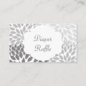 Grey Dahlia Luier verloting ticket, U PERSONALISER Informatiekaartje (Achterkant)