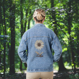 Grey Daisy gepersonaliseerd Denim Jacket