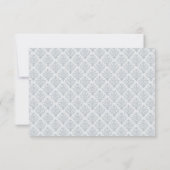 Grey Damask Celtic Cross Eerste Communie RSVP (Achterkant)