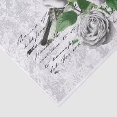 Grey Damask Floral Tissuepapier