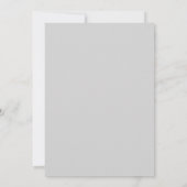 Grey Damask Formal 5x7 Wedding Uitnodiging (Achterkant)