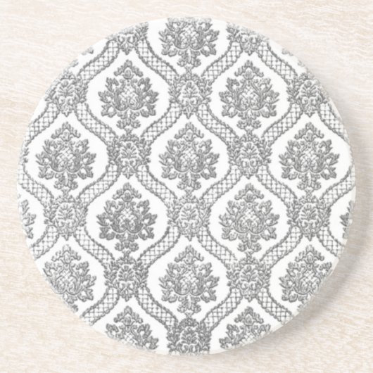 Grey Damask Onderzetter (Voorkant)