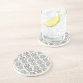 Grey Damask Onderzetter (Zijkant)
