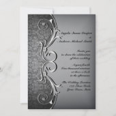 Grey Damask, Silver Scroll Kaart (Voorkant)